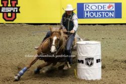 Brooke-running-barrels-on-Cause-Ima-Peppy-Roan-Pepper-at-the-14-CNFR. harrington hirschy horses